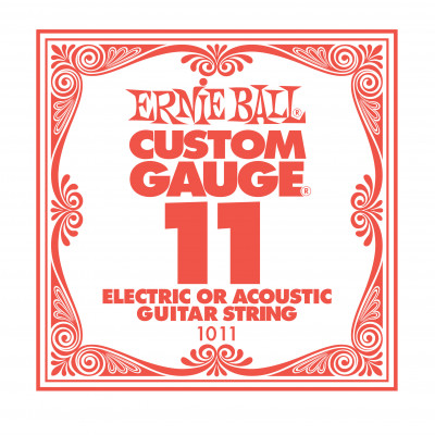 Ernie Ball 1011 струна для электро и акустических гитар. Сталь, калибр .011 Ernie Ball 1011 струна для электро и акустических гитар. Сталь, калибр .011