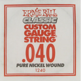 Ernie Ball 1240 струна для электро и акустических гитар. Никель, калибр .040