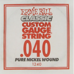 Ernie Ball 1240 струна для электро и акустических гитар. Никель, калибр .040 Ernie Ball 1240 струна для электро и акустических гитар. Никель, калибр .040