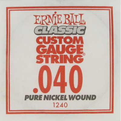 Ernie Ball 1240 струна для электро и акустических гитар. Никель, калибр .040 Ernie Ball 1240 струна для электро и акустических гитар. Никель, калибр .040
