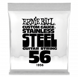 Ernie Ball 1956 струна одиночная для электрогитары, Серия Stainless Steel, Калибр: 56, Сердцевина: шестигранник; сталь, покрытая оловом, Обмотка: