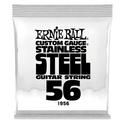 Ernie Ball 1956 струна одиночная для электрогитары, Серия Stainless Steel, Калибр: 56, Сердцевина: шестигранник; сталь, покрытая оловом, Обмотка:
