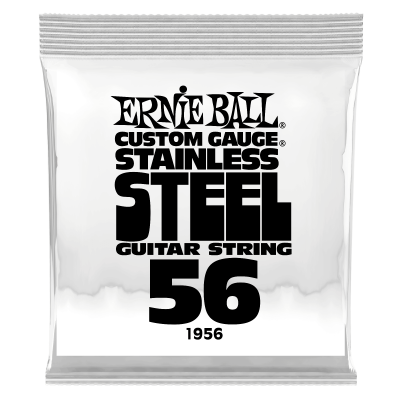 Ernie Ball 1956 струна одиночная для электрогитары, Серия Stainless Steel, Калибр: 56, Сердцевина: шестигранник; сталь, покрытая оловом, Обмотка: Ernie Ball 1956 струна одиночная для электрогитары, Серия Stainless Steel, Калибр: 56, Сердцевина: шестигранник; сталь, покрытая оловом, Обмотка: