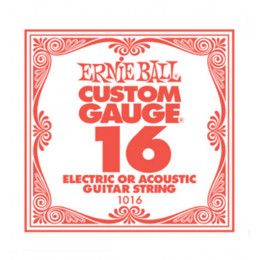 Ernie Ball 1016 струна для электро и акустических гитар. Сталь, калибр .016