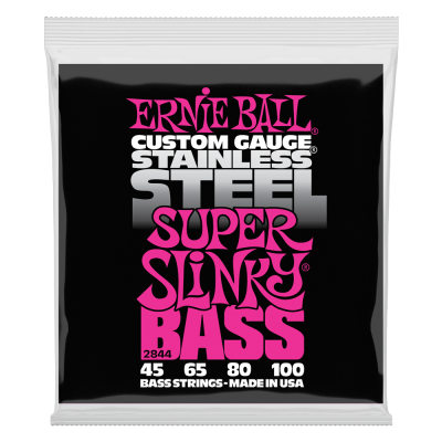 Ernie Ball 2844 струны для бас-гитары Stainless Steel Bass Super Slinky (45-65-80-100) Ernie Ball 2844 струны для бас-гитары Stainless Steel Bass Super Slinky (45-65-80-100)