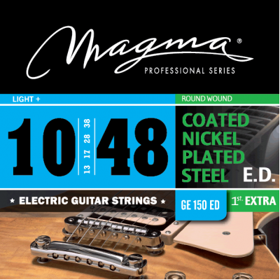 Magma Strings GE150ED - Струны для электрогитары, Серия: Coated Nickel Plated Steel, Калибр: 10-13-17-28-38-48, Обмотка: круглая, никелированая сталь, Magma Strings GE150ED - Струны для электрогитары, Серия: Coated Nickel Plated Steel, Калибр: 10-13-17-28-38-48, Обмотка: круглая, никелированая сталь,
