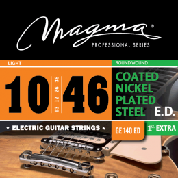 Magma Strings GE140ED - Струны для электрогитары, Серия: Coated Nickel Plated Steel, Калибр: 10-13-17-26-36-46, Обмотка: круглая, никелированая сталь,