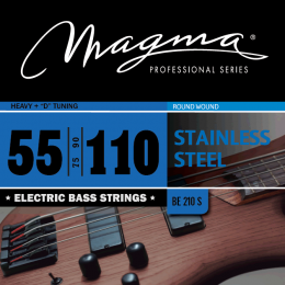 Magma Strings BE210S - Струны для бас-гитары, Серия: Stainless Steel, Калибр: 55-75-90-110, Обмотка: круглая, нержавеющая сталь, Натяжение: Heavy+.