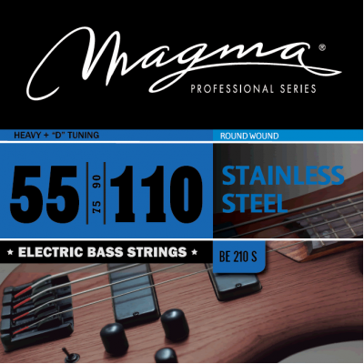 Magma Strings BE210S - Струны для бас-гитары, Серия: Stainless Steel, Калибр: 55-75-90-110, Обмотка: круглая, нержавеющая сталь, Натяжение: Heavy+. Magma Strings BE210S - Струны для бас-гитары, Серия: Stainless Steel, Калибр: 55-75-90-110, Обмотка: круглая, нержавеющая сталь, Натяжение: Heavy+.