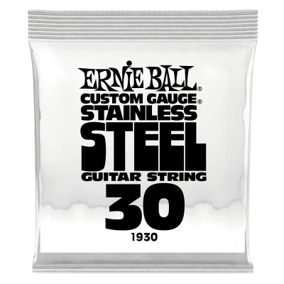 Ernie Ball 1930 струна одиночная для электрогитары, Серия Stainless Steel, Калибр: 30, Сердцевина: шестигранник; сталь, покрытая оловом, Обмотка: