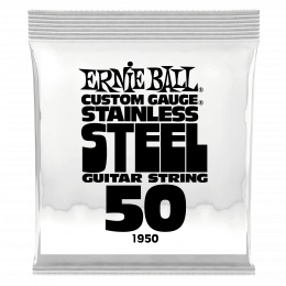 Ernie Ball 1950 струна одиночная для электрогитары, Серия Stainless Steel, Калибр: 50, Сердцевина: шестигранник; сталь, покрытая оловом, Обмотка: