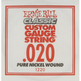 Ernie Ball 1220 струна для электро и акустических гитар. Никель, калибр .020 Ernie Ball 1220 струна для электро и акустических гитар. Никель, калибр .020