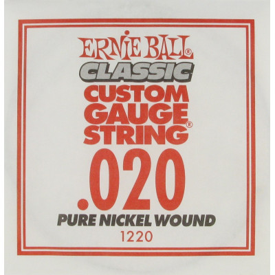 Ernie Ball 1220 струна для электро и акустических гитар. Никель, калибр .020 Ernie Ball 1220 струна для электро и акустических гитар. Никель, калибр .020