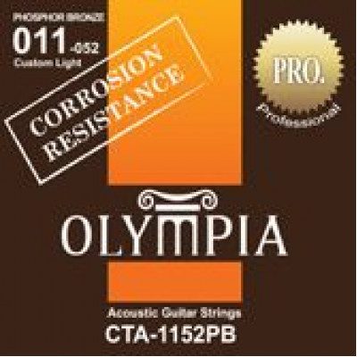 Olympia CTA1152PB струны для акустической гитары с устойчивостью к коррозии, фосфорная бронза, (11 - 15 - 22 - 32 - 42 - 52) Olympia CTA1152PB струны для акустической гитары с устойчивостью к коррозии, фосфорная бронза, (11 - 15 - 22 - 32 - 42 - 52)