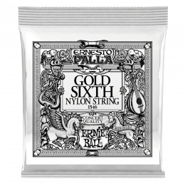 Ernie Ball 1546 6я струна для классической гитары.золотая оплётка калибр .042 Ernie Ball 1546 6я струна для классической гитары.золотая оплётка калибр .042