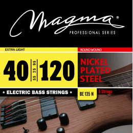 Magma Strings BE135N - Струны для 5-струнной бас-гитары, Серия: Nickel Plated Steel, Калибр: 40-55-75-95-120, Обмотка: круглая, никелированая сталь, Н