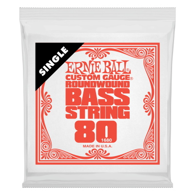 Ernie Ball 1680 струна для бас-гитар. Никель, калибр .080 Ernie Ball 1680 струна для бас-гитар. Никель, калибр .080
