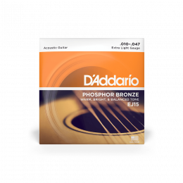 D'addario EJ15 - струны для акустической гитары ( 10 - 47 ) фосфористая бронза