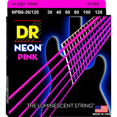 DR NPB6-30/120 - струны для 6-струнной бас-гитары, Калибр: 30-120, Серия: HI-DEF NEON™, Обмотка: посеребрёная/никелированая сталь, Покрытие: люминесце DR NPB6-30/120 - струны для 6-струнной бас-гитары, Калибр: 30-120, Серия: HI-DEF NEON™, Обмотка: посеребрёная/никелированая сталь, Покрытие: люминесце