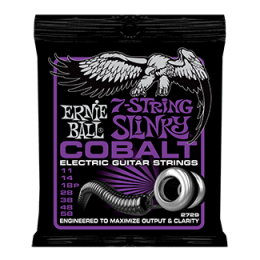 Ernie Ball 2729 струны для 7стр. эл.гитары Cobalt Electric Power Slinky 7 (11-14-18p-28-38-48-58) обмотка кобальт
