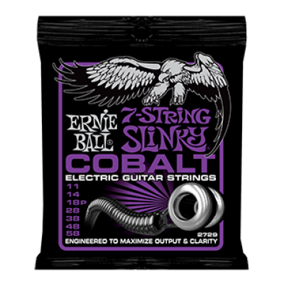 Ernie Ball 2729 струны для 7стр. эл.гитары Cobalt Electric Power Slinky 7 (11-14-18p-28-38-48-58) обмотка кобальт Ernie Ball 2729 струны для 7стр. эл.гитары Cobalt Electric Power Slinky 7 (11-14-18p-28-38-48-58) обмотка кобальт