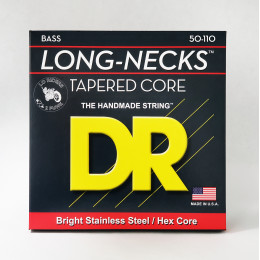 DR TEH-50 - струны для 4-струнной бас-гитары, Калибр: 50-110, Серия: LONG NECKS™, Обмотка: нержавеющая сталь, Покрытие: нет