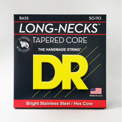DR TEH-50 - струны для 4-струнной бас-гитары, Калибр: 50-110, Серия: LONG NECKS™, Обмотка: нержавеющая сталь, Покрытие: нет
