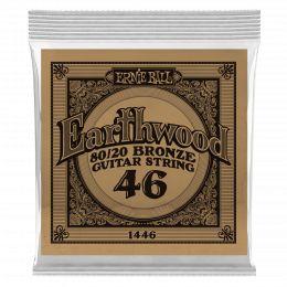 Ernie Ball 1446 - струна одиночная для акустической гитары, Серия Earthwood, Калибр: 46, Сердцевина: шестигранник; сталь, покрытая латунью, Обмотка: Ernie Ball 1446 - струна одиночная для акустической гитары, Серия Earthwood, Калибр: 46, Сердцевина: шестигранник; сталь, покрытая латунью, Обмотка: