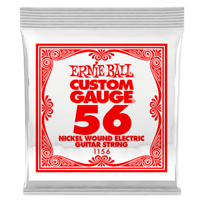 Ernie Ball 1156 струна для электро и акустических гитар. Сталь, калибр .056 Ernie Ball 1156 струна для электро и акустических гитар. Сталь, калибр .056