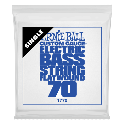 Ernie Ball 1770 струна одиночная для бас-гитары, Серия Flatwound, Калибр: 70, Сердцевина: шестигранник; сталь, покрытая оловом, Обмотка: плоская, Ernie Ball 1770 струна одиночная для бас-гитары, Серия Flatwound, Калибр: 70, Сердцевина: шестигранник; сталь, покрытая оловом, Обмотка: плоская,