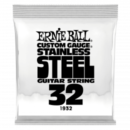 Ernie Ball 1932 струна одиночная для электрогитары, Серия Stainless Steel, Калибр: 32, Сердцевина: шестигранник; сталь, покрытая оловом, Обмотка: Ernie Ball 1932 струна одиночная для электрогитары, Серия Stainless Steel, Калибр: 32, Сердцевина: шестигранник; сталь, покрытая оловом, Обмотка: