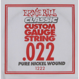Ernie Ball 1222 струна для электро и акустических гитар. Никель, калибр .022