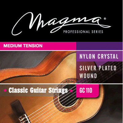 Magma Strings GC110 - Струны для классической гитары, Серия: Nylon Crystal Silver Plated Wound, Обмотка: посеребрёная, Натяжение: Medium Tension. Magma Strings GC110 - Струны для классической гитары, Серия: Nylon Crystal Silver Plated Wound, Обмотка: посеребрёная, Натяжение: Medium Tension.