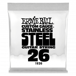 Ernie Ball 1926 струна одиночная для электрогитары, Серия Stainless Steel, Калибр: 26, Сердцевина: шестигранник; сталь, покрытая оловом, Обмотка: Ernie Ball 1926 струна одиночная для электрогитары, Серия Stainless Steel, Калибр: 26, Сердцевина: шестигранник; сталь, покрытая оловом, Обмотка: