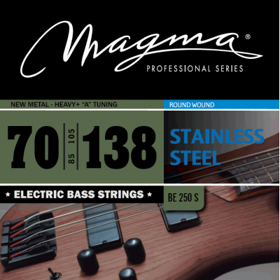 Magma Strings BE250S - Струны для бас-гитары 70-138, Серия: Stainless Steel, Калибр: 70-85-105-138, Обмотка: круглая, нержавеющая сталь, Натяжение: Ne Magma Strings BE250S - Струны для бас-гитары 70-138, Серия: Stainless Steel, Калибр: 70-85-105-138, Обмотка: круглая, нержавеющая сталь, Натяжение: Ne