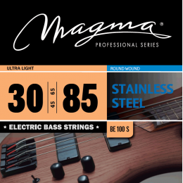 Magma Strings BE100S - Струны для бас-гитары 30-85, Серия: Stainless Steel, Калибр: 30-45-65-85, Обмотка: круглая, нержавеющая сталь, Натяжение: Ultra