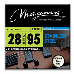 Magma Strings BE141NDB - Струны для 5-струнной бас-гитары High C Double Ball End 28-95, Серия: Double Ball End, Калибр: 28-40-60-75-95, Обмотка: кругл Magma Strings BE141NDB - Струны для 5-струнной бас-гитары High C Double Ball End 28-95, Серия: Double Ball End, Калибр: 28-40-60-75-95, Обмотка: кругл