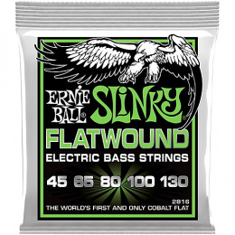 Ernie Ball 2816 струны для 5-cтрунной бас-гитары Regular Slinky Flatwound Cobalt (45-65-80-100-130) Ernie Ball 2816 струны для 5-cтрунной бас-гитары Regular Slinky Flatwound Cobalt (45-65-80-100-130)