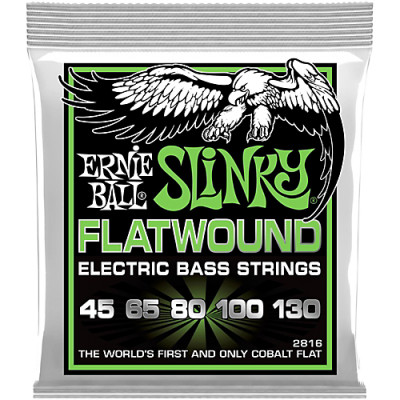 Ernie Ball 2816 струны для 5-cтрунной бас-гитары Regular Slinky Flatwound Cobalt (45-65-80-100-130) Ernie Ball 2816 струны для 5-cтрунной бас-гитары Regular Slinky Flatwound Cobalt (45-65-80-100-130)