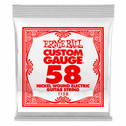 Ernie Ball 1158 струна для электро и акустических гитар. Сталь, калибр .058 Ernie Ball 1158 струна для электро и акустических гитар. Сталь, калибр .058