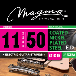 Magma Strings GE160ED - Струны для электрогитары, Серия: Coated Nickel Plated Steel, Калибр: 11-14-18-28-38-50, Обмотка: круглая, никелированая сталь,