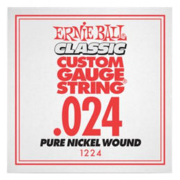 Ernie Ball 1224 струна для электро и акустических гитар. Никель, калибр .024