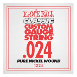 Ernie Ball 1224 струна для электро и акустических гитар. Никель, калибр .024 Ernie Ball 1224 струна для электро и акустических гитар. Никель, калибр .024