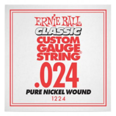 Ernie Ball 1224 струна для электро и акустических гитар. Никель, калибр .024 Ernie Ball 1224 струна для электро и акустических гитар. Никель, калибр .024