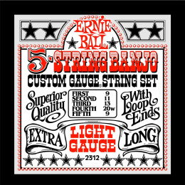 Ernie Ball 2312 струны для 5-стр. банджо Stainless Steel Light (9-11-13-20w-9) Ernie Ball 2312 струны для 5-стр. банджо Stainless Steel Light (9-11-13-20w-9)