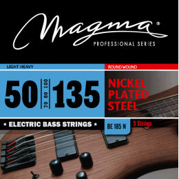 Magma Strings BE185N - Струны для 5-струнной бас-гитары, Серия: Nickel Plated Steel, Калибр: 50-70-80-100-135, Обмотка: круглая, никелированая сталь,
