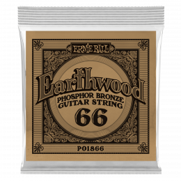 Ernie Ball 1866 струна одиночная для акустической гитары, Серия Earthwood, Калибр: 66, Сердцевина: шестигранник; сталь, покрытая латунью, Обмотка: Ernie Ball 1866 струна одиночная для акустической гитары, Серия Earthwood, Калибр: 66, Сердцевина: шестигранник; сталь, покрытая латунью, Обмотка: