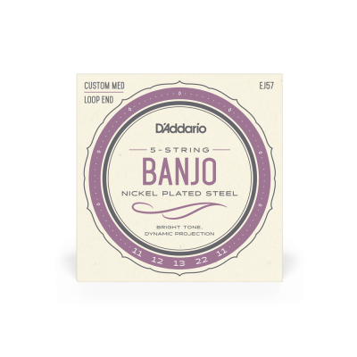D'Addario EJ57 - комплект струн для 5 струнного банджо 11-12-13-22-11