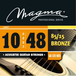 Magma Strings GA120B85 - Струны для акустической гитары, Серия: Bronze 85-15, Калибр: 10-14-22-28-38-48, Обмотка: круглая, бронзовый сплав 85/15, Натя Magma Strings GA120B85 - Струны для акустической гитары, Серия: Bronze 85-15, Калибр: 10-14-22-28-38-48, Обмотка: круглая, бронзовый сплав 85/15, Натя