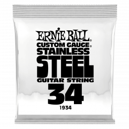 Ernie Ball 1934 струна одиночная для электрогитары, Серия Stainless Steel, Калибр: 34, Сердцевина: шестигранник; сталь, покрытая оловом, Обмотка: Ernie Ball 1934 струна одиночная для электрогитары, Серия Stainless Steel, Калибр: 34, Сердцевина: шестигранник; сталь, покрытая оловом, Обмотка: